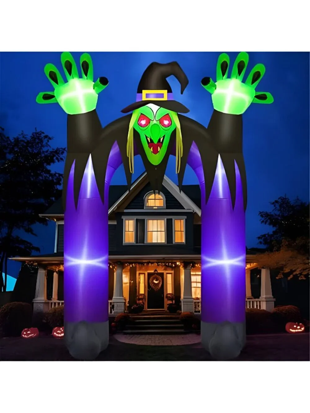 10FT Tall Halloween Inflatables Witch Archway Outdoor Decorations